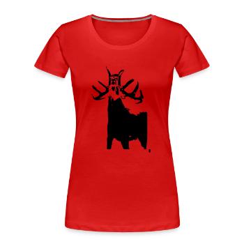 RUTTING II - Women's Premium Organic T-Shirt - red - Front - Mia (176cm)