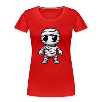 Mumie Halloween Niedlich Comic - Frauen Premium Bio T-Shirt - Rot - Vorne - Mia (176cm)
