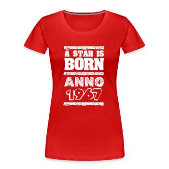 1967 - T-shirt bio Premium Femme - rouge - Devant - Mia (176cm)