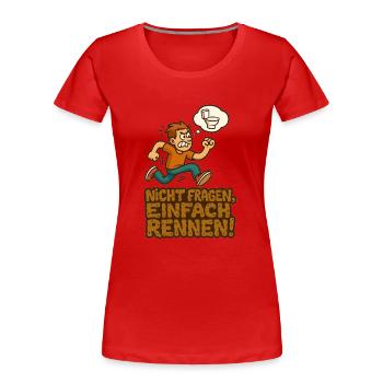 Toilette Toilette Selle Enfants Drôle Humour - T-shirt bio Premium Femme - rouge - Devant - Mia (176cm)