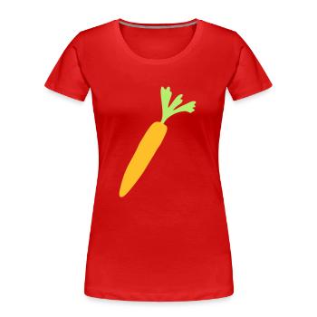 carrot - Women's Premium Organic T-Shirt - red - Front - Mia (176cm)