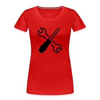 Tools - Women's Premium Organic T-Shirt - red - Front - Mia (176cm)