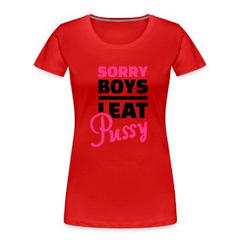 Lesbisch - Frauen Premium Bio T-Shirt - Rot - Vorne - Mia (176cm)
