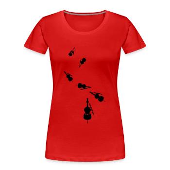Violin icon icon - Women's Premium Organic T-Shirt - red - Front - Mia (176cm)