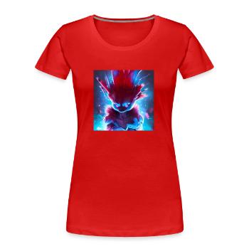 Series: distopia of christmas - Women's Premium Organic T-Shirt - red - Front - Mia (176cm)