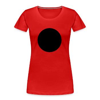 Mathematics-symbol - black circle - hole - Women's Premium Organic T-Shirt - red - Front - Mia (176cm)