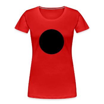 Mathematics-symbol - black circle - hole - Women's Premium Organic T-Shirt - red - Front - Mia (176cm)