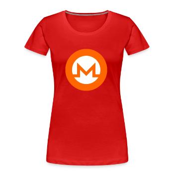 monero - T-shirt bio Premium Femme - rouge - Devant - Mia (176cm)