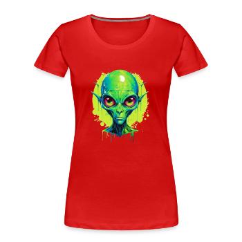 Cadeau extraterrestre Extraterrestre Graines d’étoiles - T-shirt bio Premium Femme - rouge - Devant - Mia (176cm)