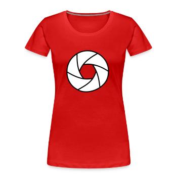 Camera screen - Women's Premium Organic T-Shirt - red - Front - Mia (176cm)