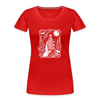 Potion Vial - Women's Premium Organic T-Shirt - red - Front - Mia (176cm)
