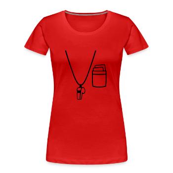 Schiedsrichter - Frauen Premium Bio T-Shirt - Rot - Vorne - Mia (176cm)