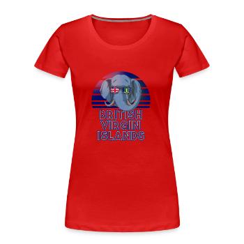 Britische Jungferninseln - Frauen Premium Bio T-Shirt - Rot - Vorne - Mia (176cm)