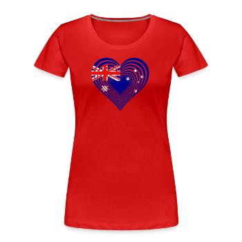 Australien Australia Sidney Melbourne - Frauen Premium Bio T-Shirt - Rot - Vorne - Mia (176cm)