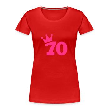 70 - Women's Premium Organic T-Shirt - red - Front - Mia (176cm)