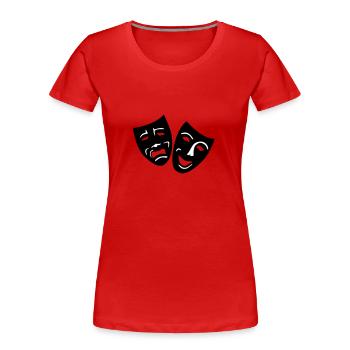 Masks - Women's Premium Organic T-Shirt - red - Front - Mia (176cm)
