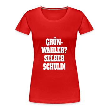 Witze Grüne Die Grünen Habeck Baerbock Partei - Frauen Premium Bio T-Shirt - Rot - Vorne - Mia (176cm)