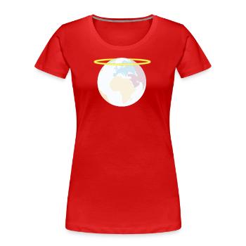 holy earth!? - Women's Premium Organic T-Shirt - red - Front - Mia (176cm)