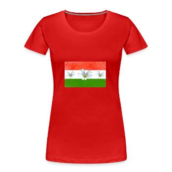 Ungarn Fahne ungarische Flagge - Frauen Premium Bio T-Shirt - Rot - Vorne - Mia (176cm)
