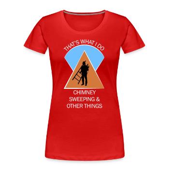 Schornsteinfeger Schlotfeger - Frauen Premium Bio T-Shirt - Rot - Vorne - Mia (176cm)