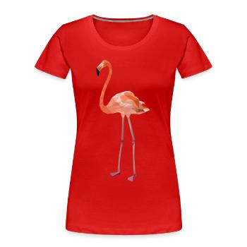 Flamingo - Frauen Premium Bio T-Shirt - Rot - Vorne - Mia (176cm)