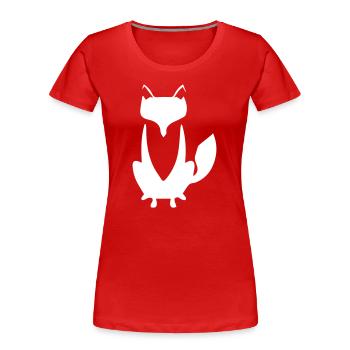 fuchs - Frauen Premium Bio T-Shirt - Rot - Vorne - Mia (176cm)