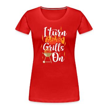 Grill BBQ Grills auf BBQ Lover - Frauen Premium Bio T-Shirt - Rot - Vorne - Mia (176cm)