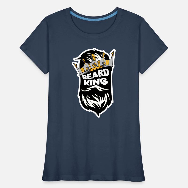 Bart Männlichkeit Statement Bartfrisur Bartträger Frauen Premium Bio T-Shirt