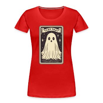 Tarot Card Mind - Women's Premium Organic T-Shirt - red - Front - Mia (176cm)