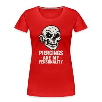 Piercing Addict Body Mod Enthusiast - T-shirt bio Premium Femme - rouge - Devant - Mia (176cm)