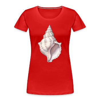 Sea Shell Spiral - Women's Premium Organic T-Shirt - red - Front - Mia (176cm)