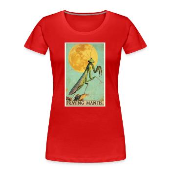 Gottesanbeterinnen Gottesanbeterin - Frauen Premium Bio T-Shirt - Rot - Vorne - Mia (176cm)