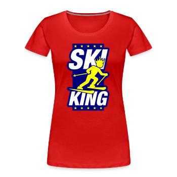Ski King - Frauen Premium Bio T-Shirt - Rot - Vorne - Mia (176cm)