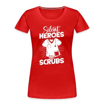 Anesthesiologist Heroes In Scrub Specialist - Frauen Premium Bio T-Shirt - Rot - Vorne - Mia (176cm)