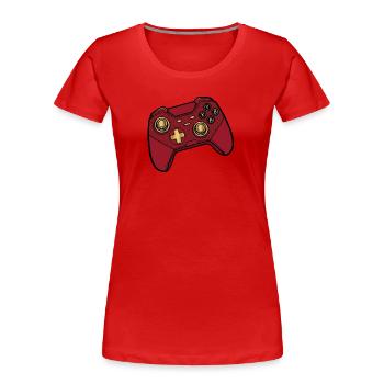Red Game Controller Retro Pop - Women's Premium Organic T-Shirt - red - Front - Mia (176cm)