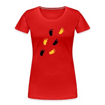 Baby feet - Women's Premium Organic T-Shirt - red - Front - Mia (176cm)