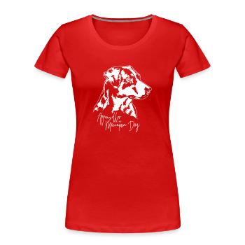 Appenzeller Mountain Dog Portrait Dogs Wilsigns - T-shirt bio Premium Femme - rouge - Devant - Mia (176cm)