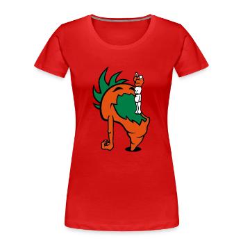 Hungry Carrot - Women's Premium Organic T-Shirt - red - Front - Mia (176cm)