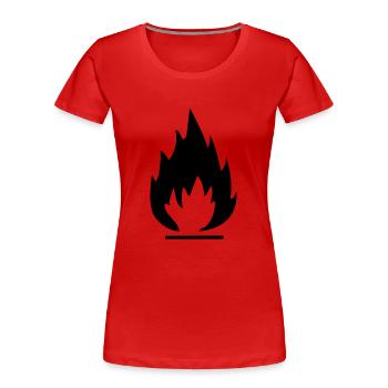 feuer - Frauen Premium Bio T-Shirt - Rot - Vorne - Mia (176cm)