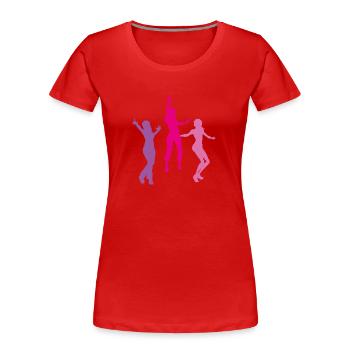Dancing,Gymnastics,Figures,Dance,Sports,Movement - Women's Premium Organic T-Shirt - red - Front - Mia (176cm)