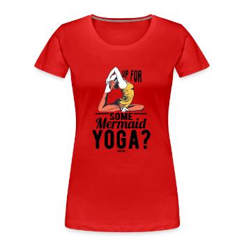 Meditation Yoga Mermaid Sports - Women's Premium Organic T-Shirt - red - Front - Mia (176cm)