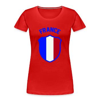 france wappen - Frauen Premium Bio T-Shirt - Rot - Vorne - Mia (176cm)