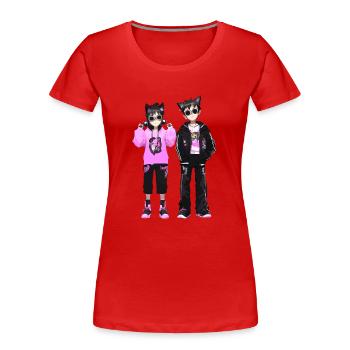 Cosplay Boy and Girl - Women's Premium Organic T-Shirt - red - Front - Mia (176cm)