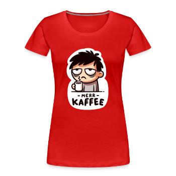 Kaffee Liebhaber - Frauen Premium Bio T-Shirt - Rot - Vorne - Mia (176cm)
