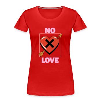 ANTI VALENTINSTAGS - Frauen Premium Bio T-Shirt - Rot - Vorne - Mia (176cm)
