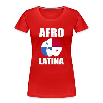 Afro Latina - Frauen Premium Bio T-Shirt - Rot - Vorne - Mia (176cm)