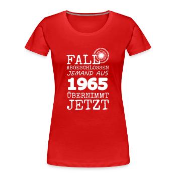 1965 1965 - T-shirt bio Premium Femme - rouge - Devant - Mia (176cm)