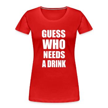 drinks - Women's Premium Organic T-Shirt - red - Front - Mia (176cm)