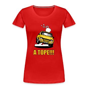 Ein TOPE - Frauen Premium Bio T-Shirt - Rot - Vorne - Mia (176cm)