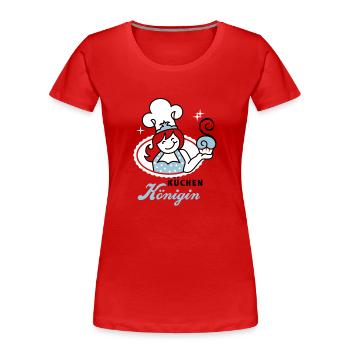 cuisines de la Reine - cuisine reine 3C - T-shirt bio Premium Femme - rouge - Devant - Mia (176cm)